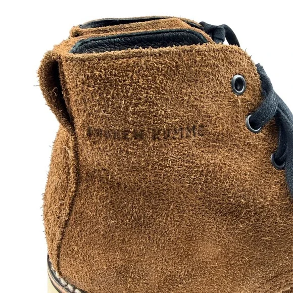 Broken Homme Mens 8.5 D Brown Suede Boots Made in USA Slip Oil Resistant New